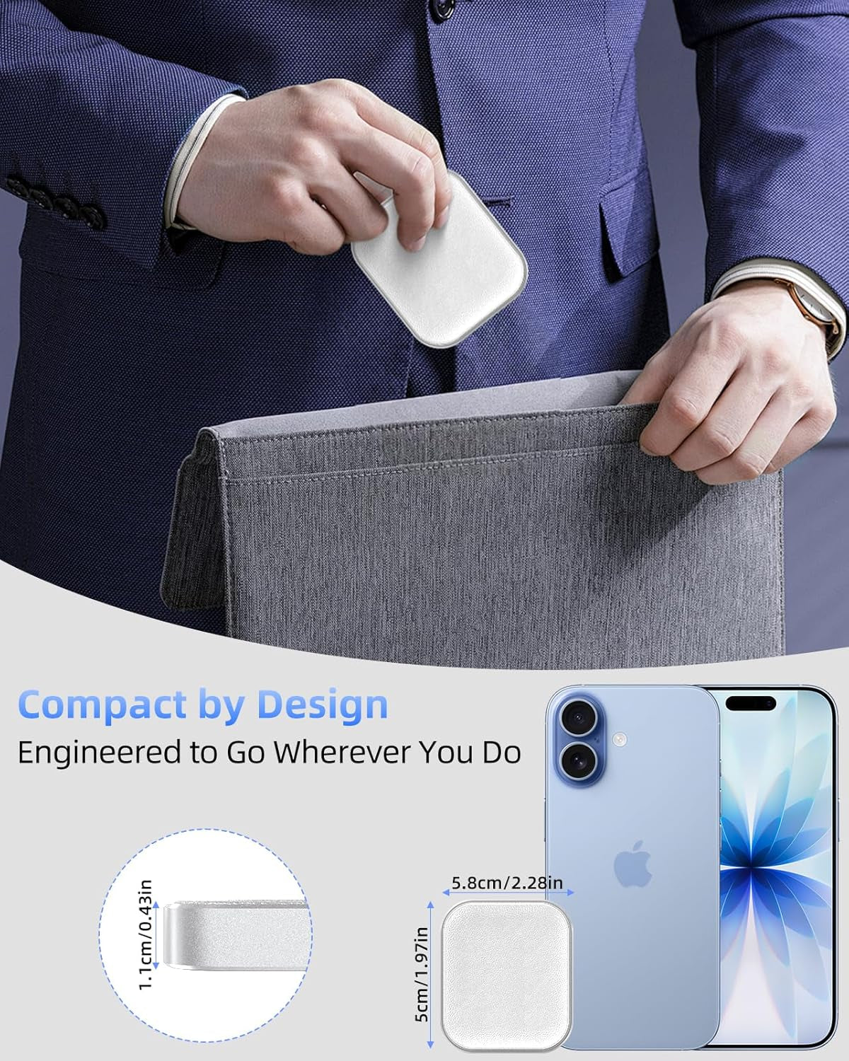 Wireless Charger for AirPods: Compatible with AirPods 4 (ANC), 3rd, 2nd Generation, and New AirPods Pro 3 (2025) - Slim and Compact Design for Travel and Home Office (Silver and White)
